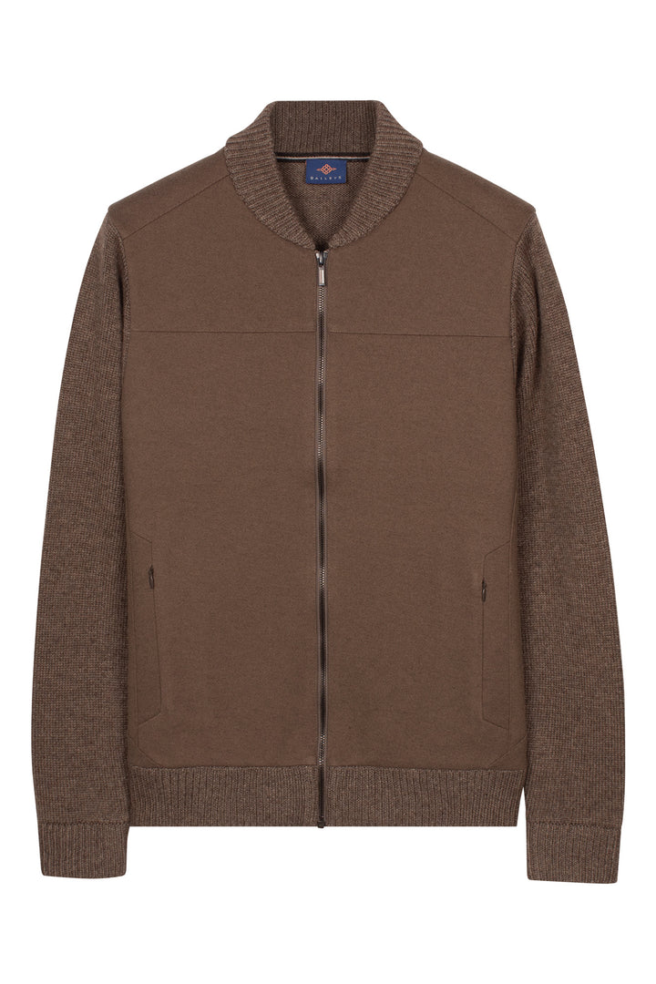 Lightly Padded Flannel Vest - Taupe