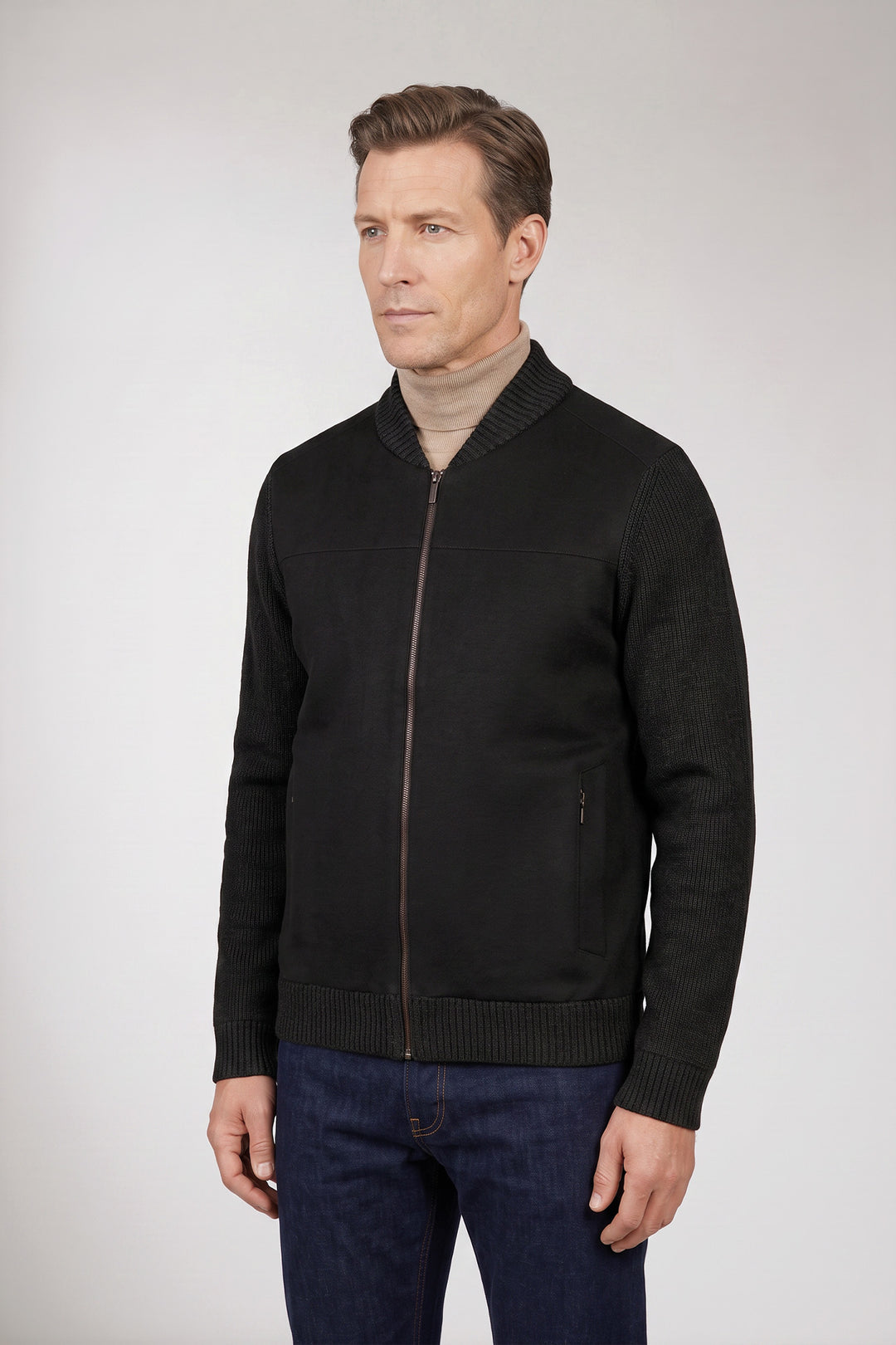 Licht gewatteerd Flanel Vest - Donkergrijs