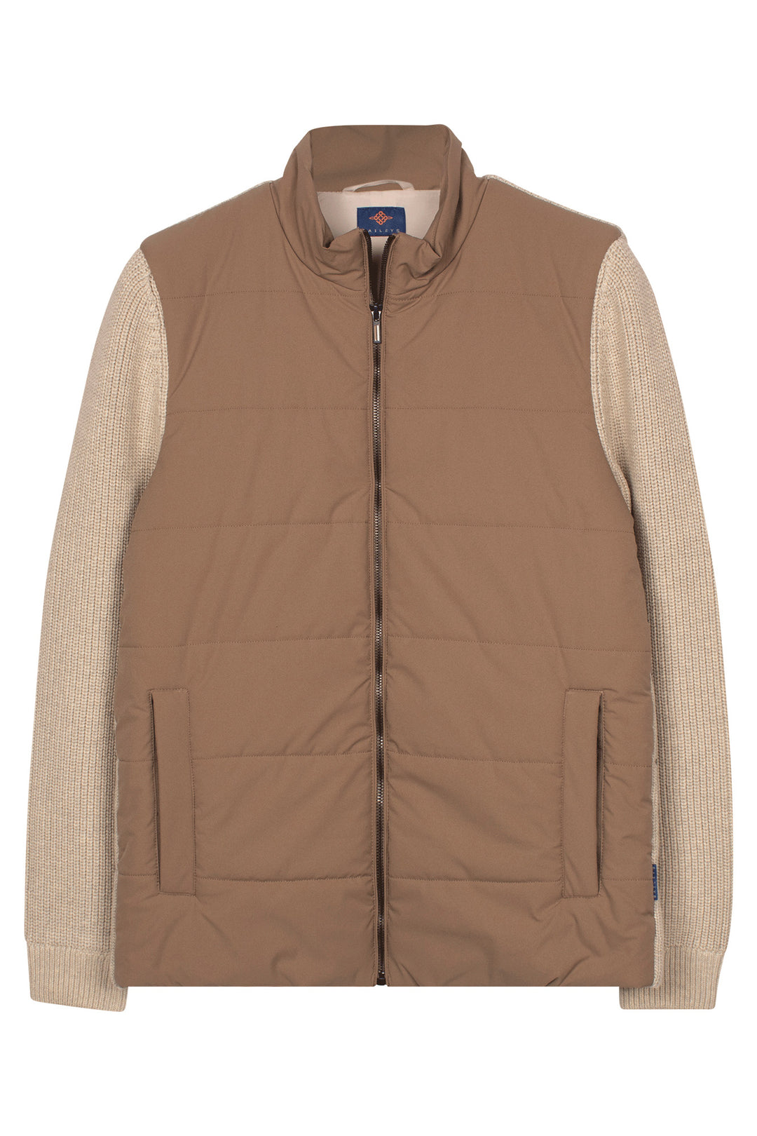 Quilted Front Vest - Beige