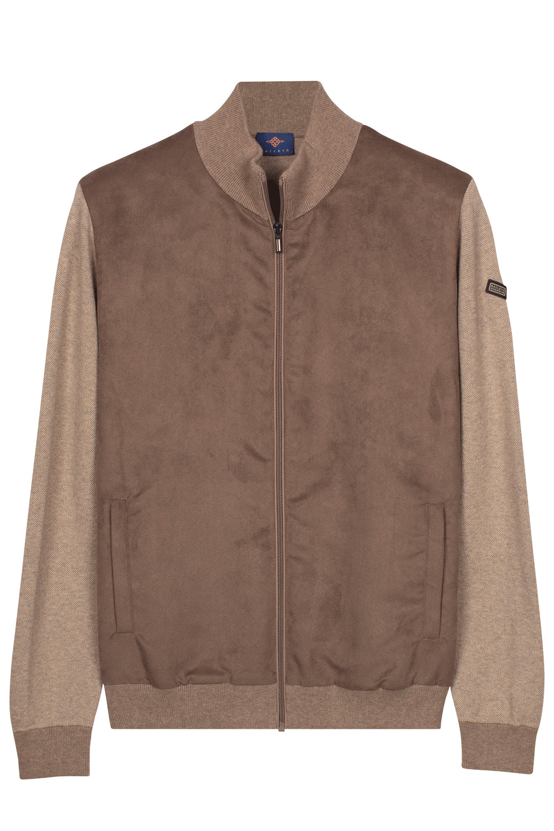 Suedine Front Cardigan - Taupe