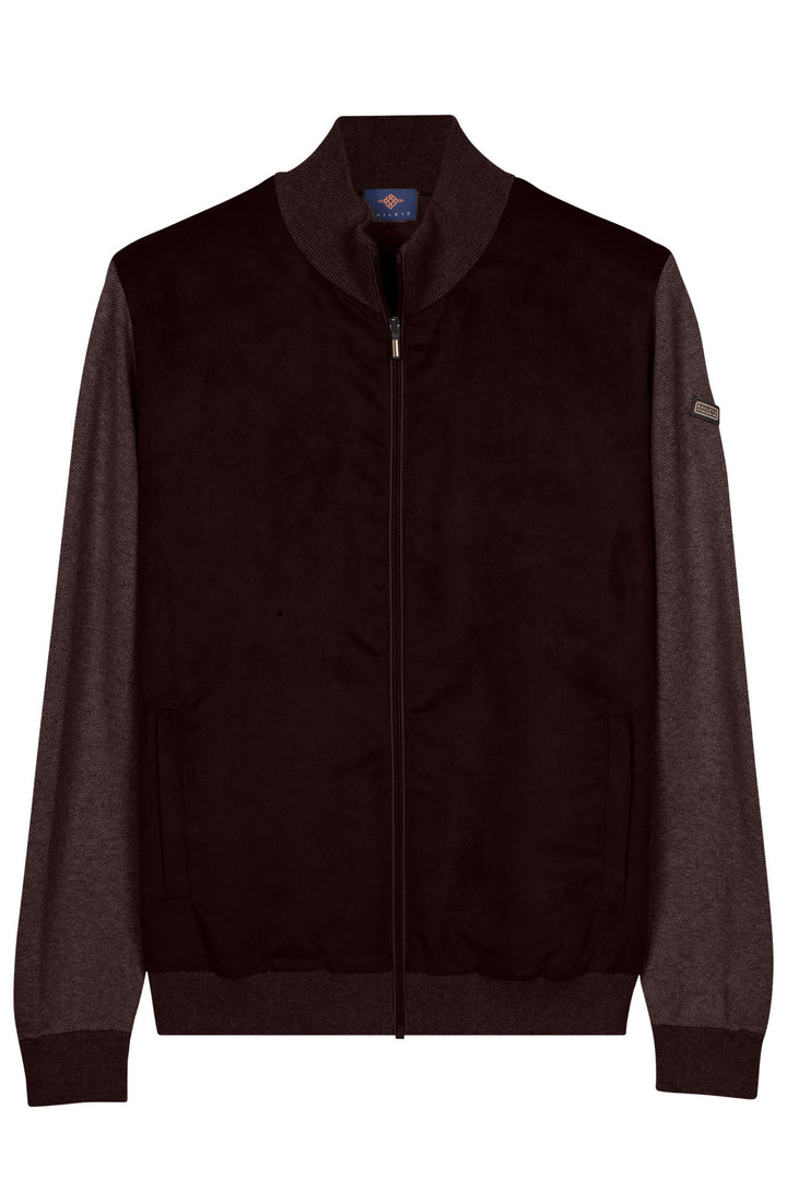 Vest met Suedine Voorzijde - Bruin