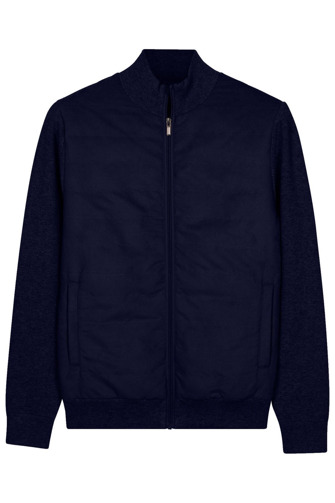 Licht Gewatteerd Vest met Suedine Voorzijde - Blauw