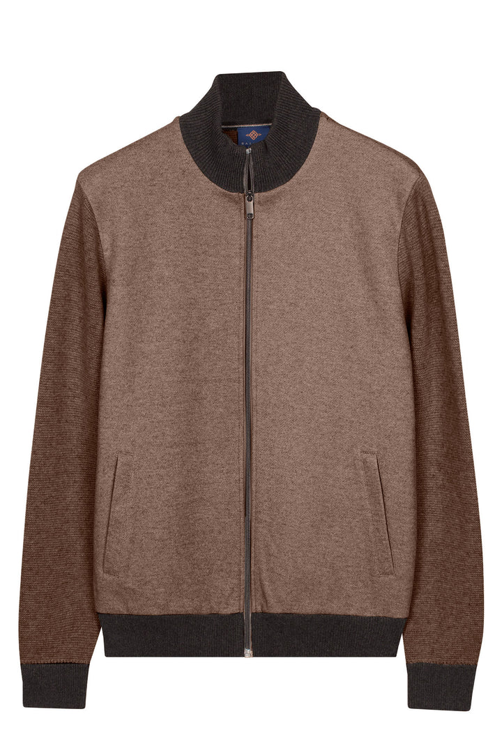 Cotton-Cashmere Twill Vest - Beige