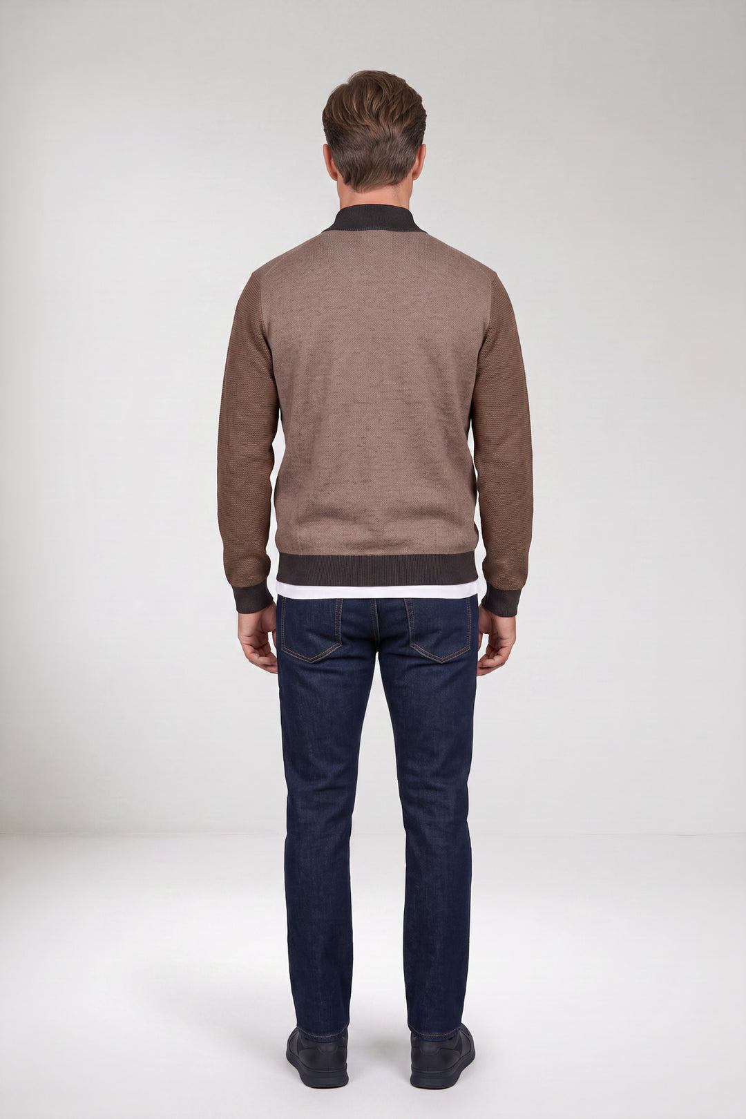 Cotton-Cashmere Twill Vest - Beige