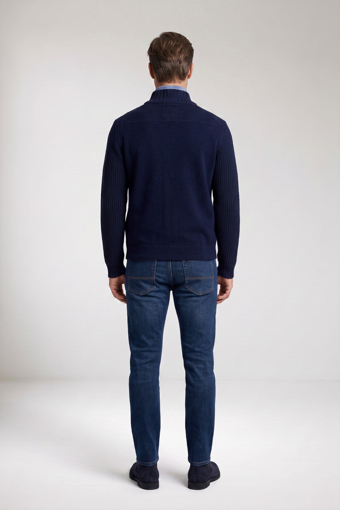 Licht Gewatteerd Knit Vest - Blauw