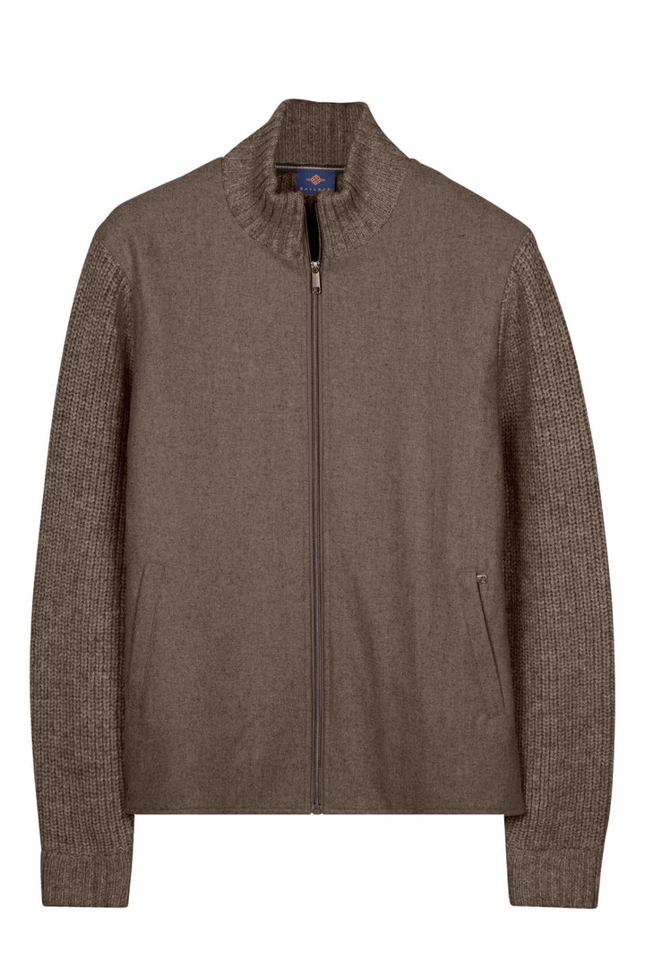 Licht Gewatteerd Knit Vest - Bruin