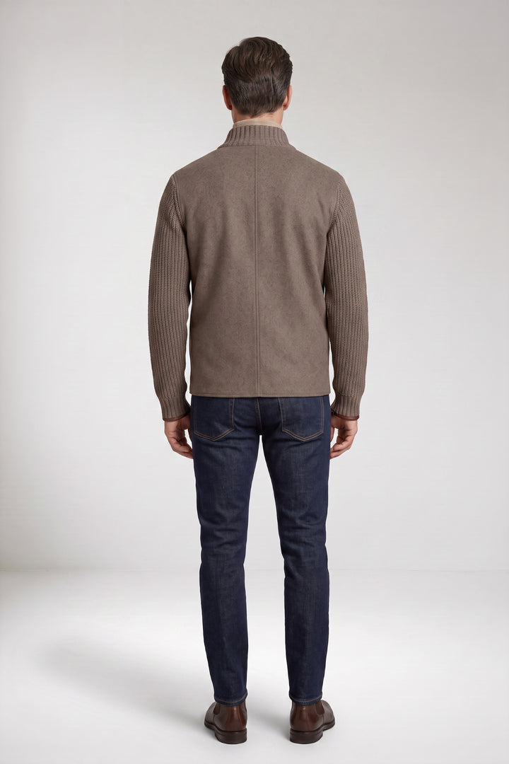 Licht Gewatteerd Knit Vest - Bruin