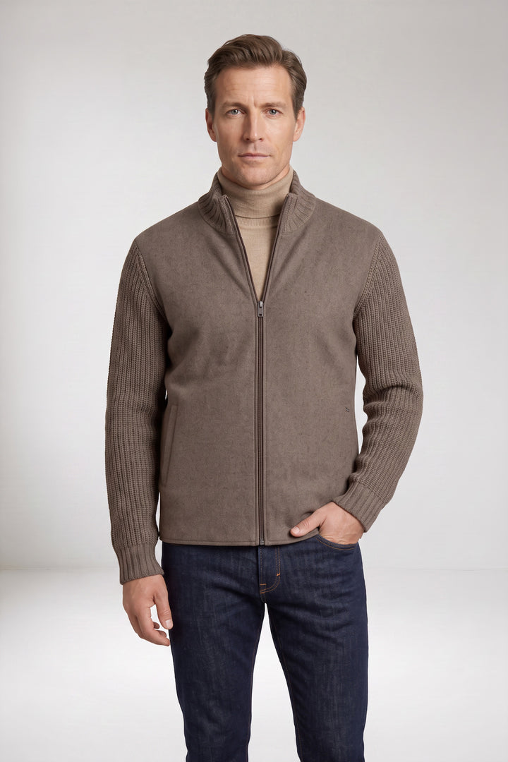 Licht Gewatteerd Knit Vest - Bruin