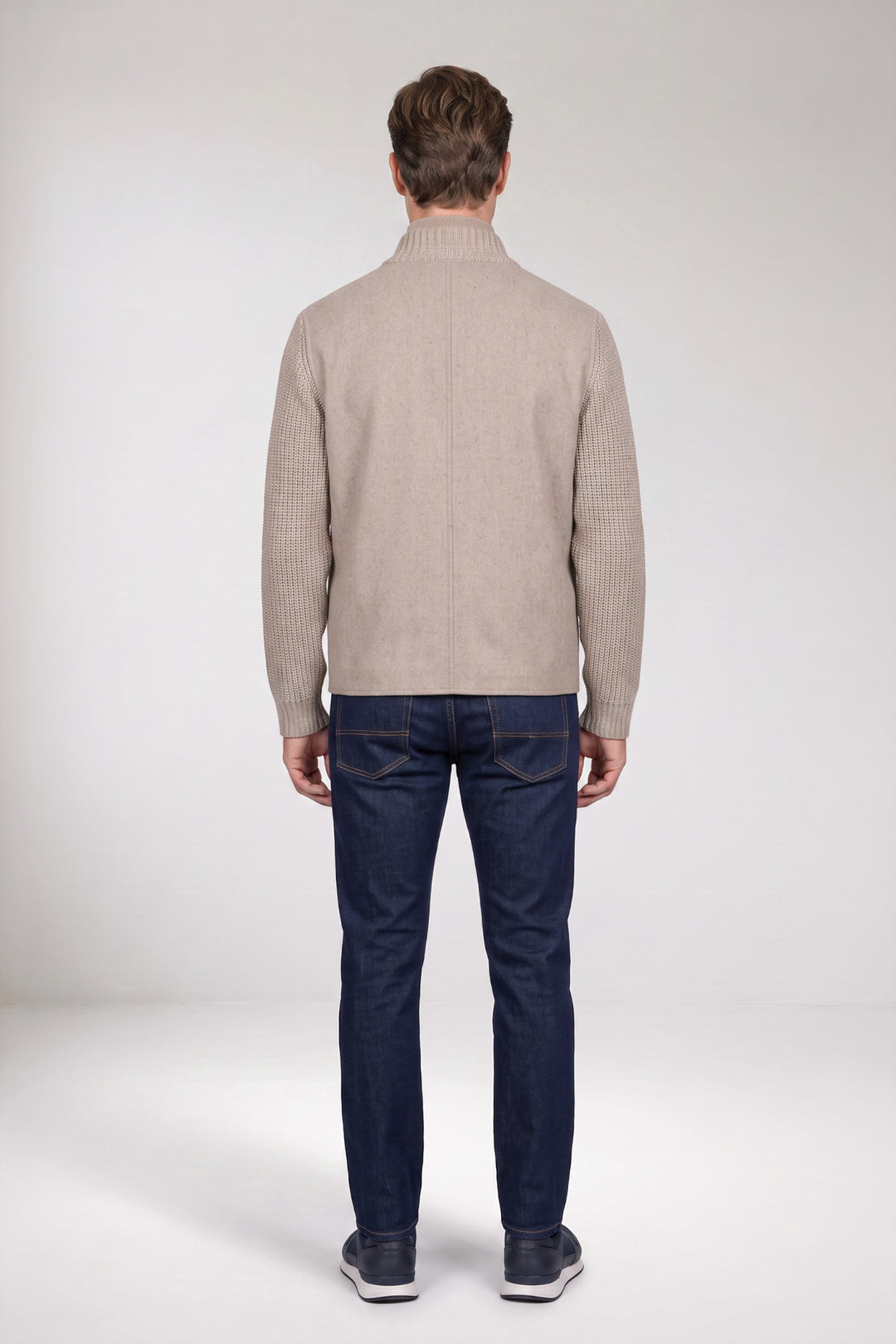 Licht Gewatteerd Knit Vest - Beige
