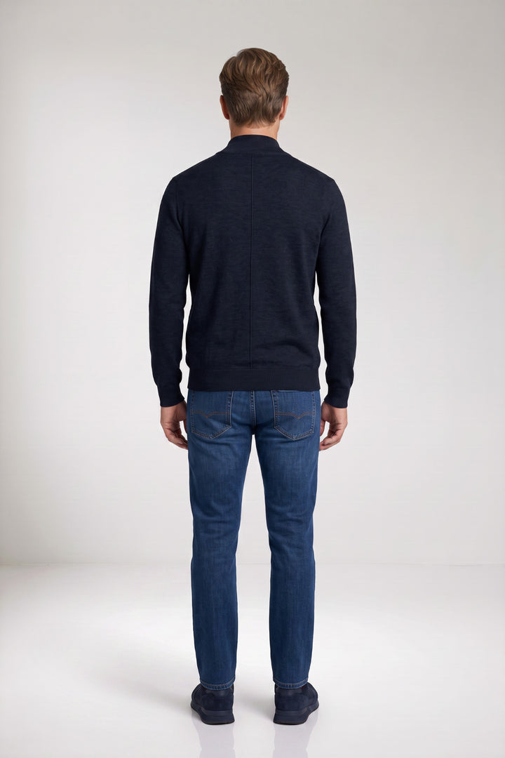 Cotton-Cashmere Cardigan - Blue