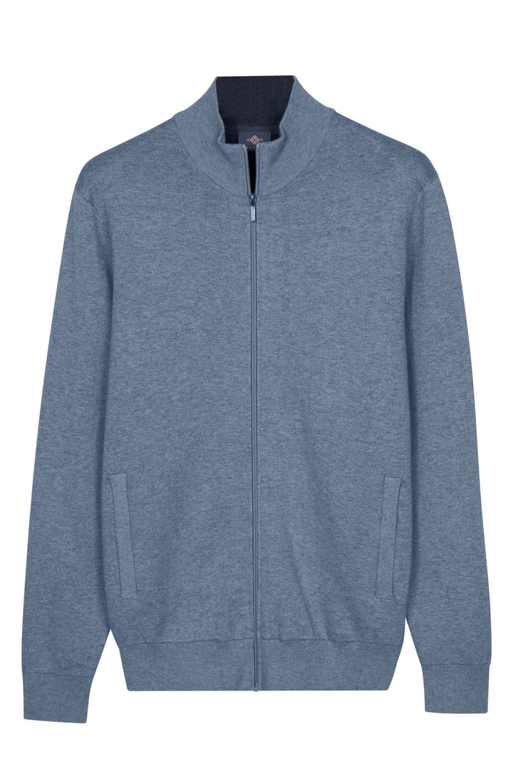 Cotton-Cashmere Cardigan - Light Blue