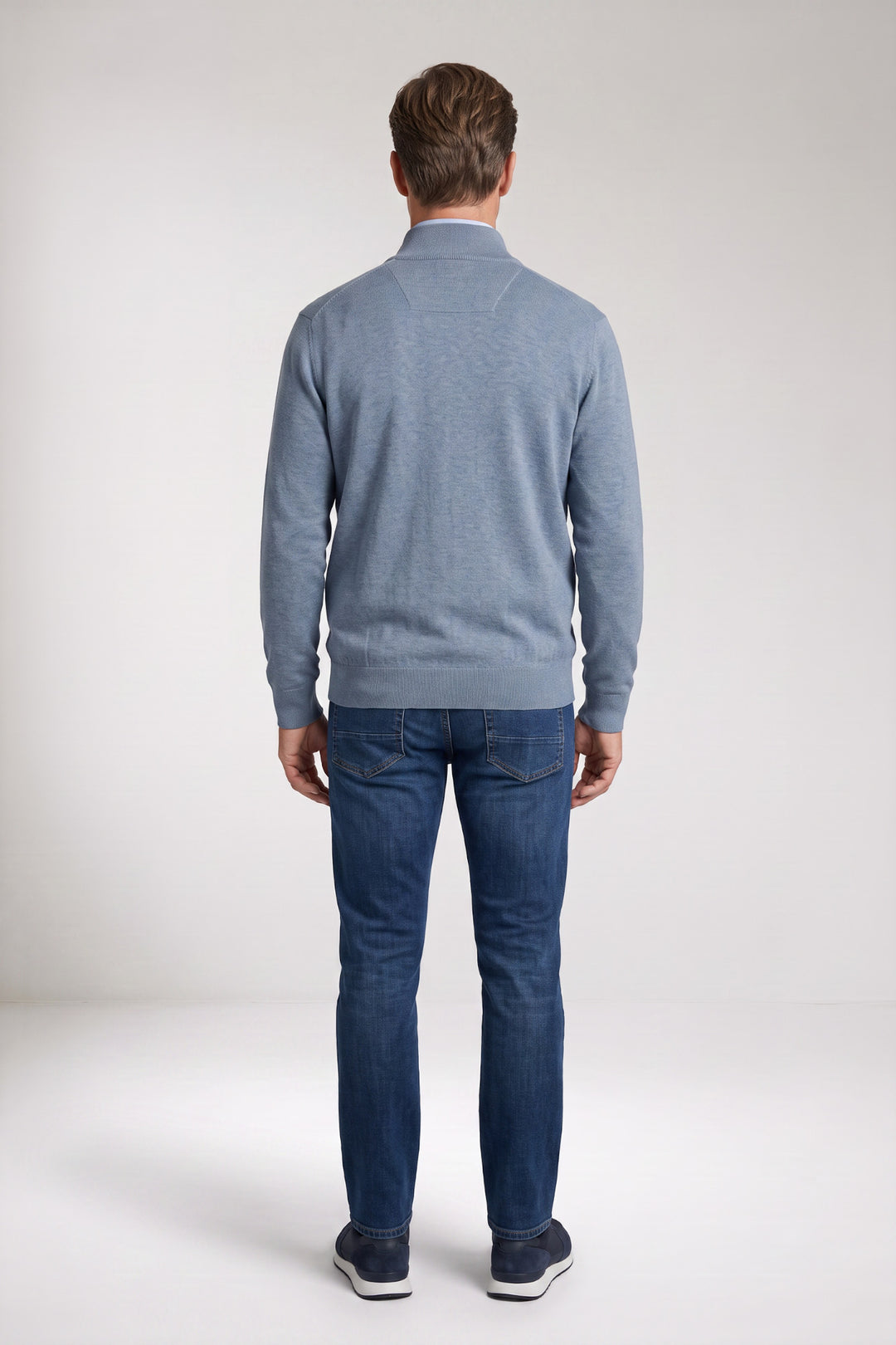 Cotton-Cashmere Cardigan - Light Blue