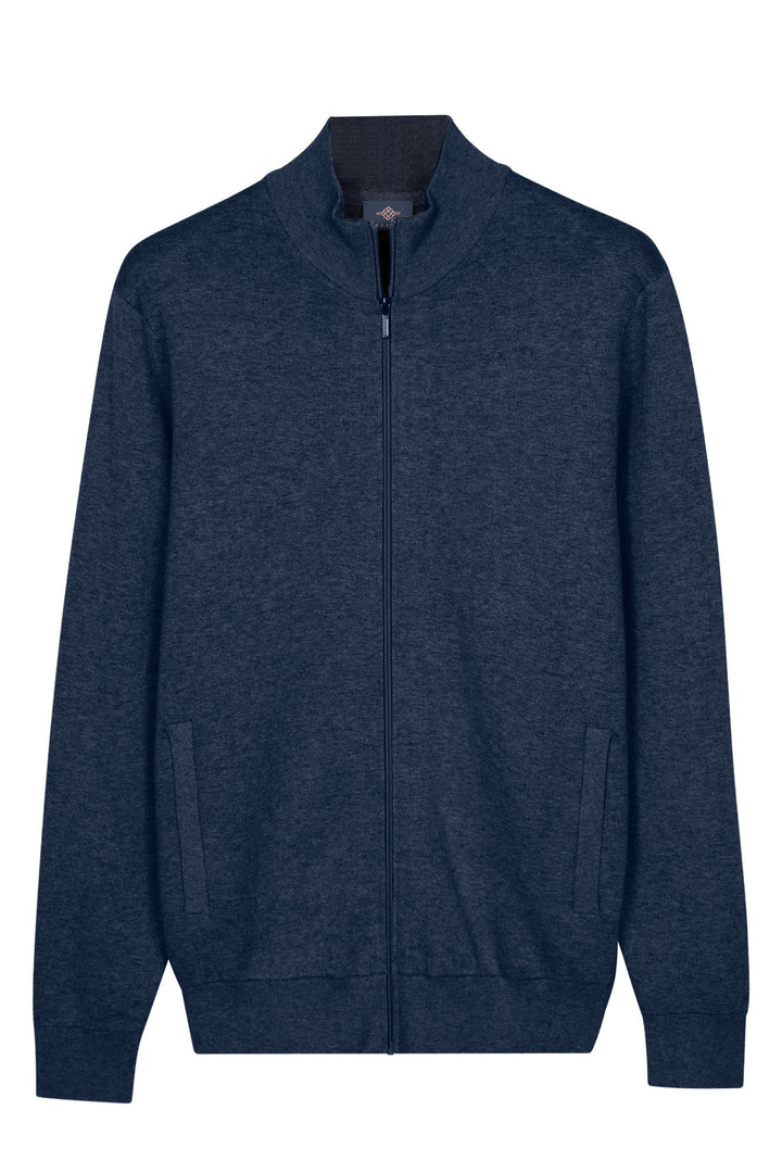 Cotton-Cashmere Cardigan - Denim Blue