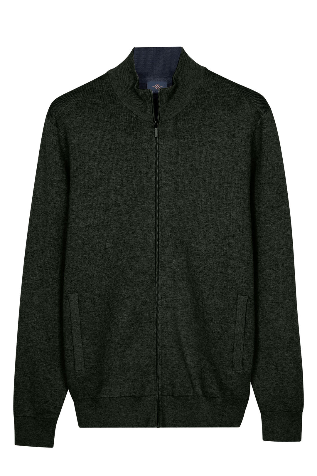 Katoen-Cashmere Vest - Donkergroen