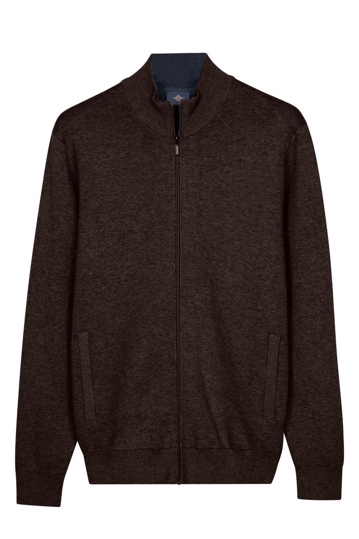 Katoen-Cashmere Vest - Bruin