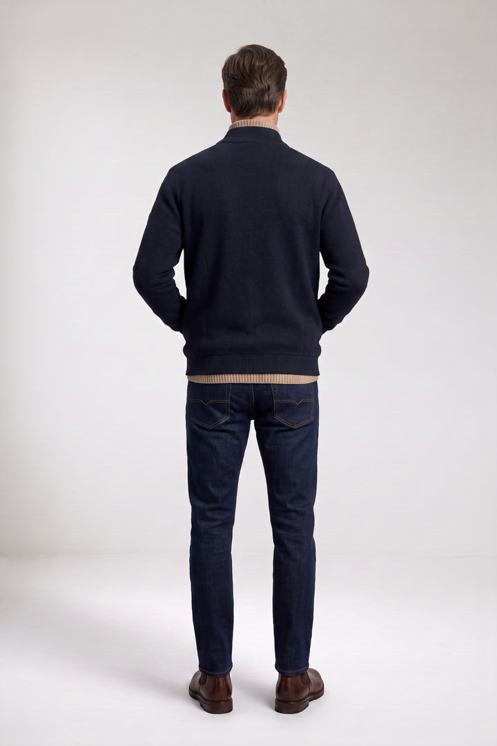 Gevoerd Katoen-Cashmere Vest - Blauw