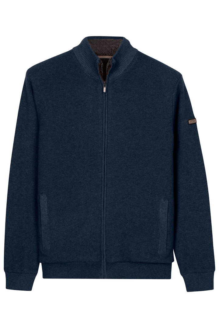 Gevoerd Katoen-Cashmere Vest - Denimblauw