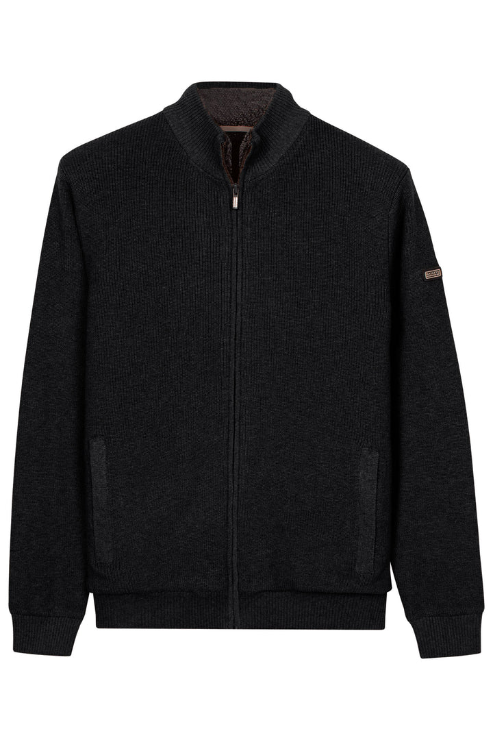 Gevoerd Katoen-Cashmere Vest - Donkergrijs