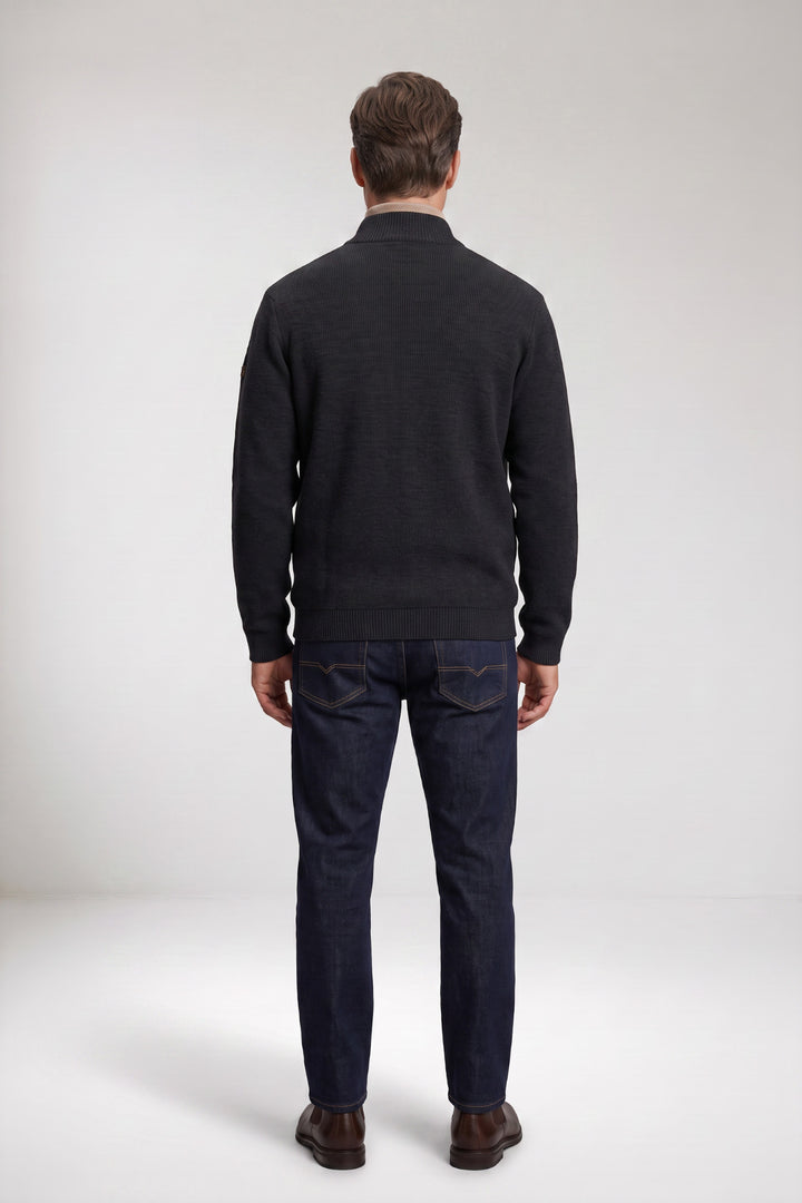Gevoerd Katoen-Cashmere Vest - Donkergrijs