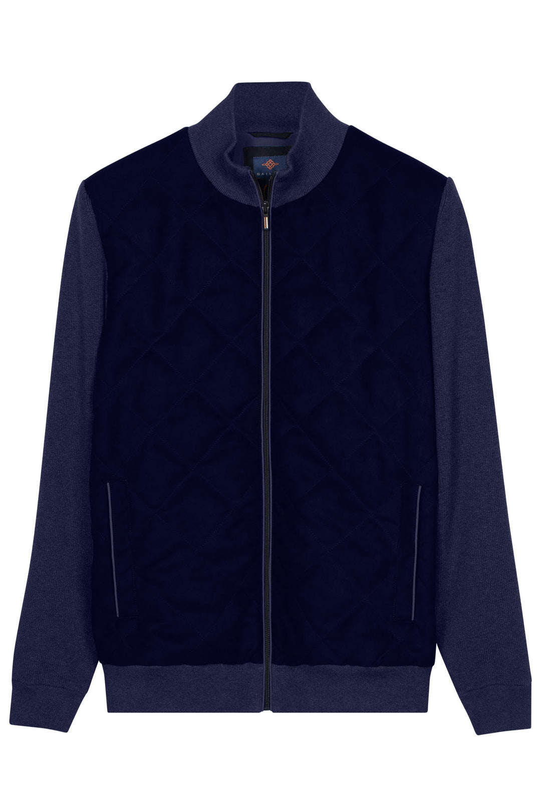 Gewatteerd Katoen-Cashmere Vest - Blauw
