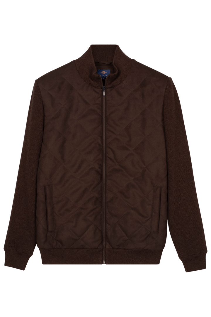 Padded Cotton-Cashmere Vest - Brown
