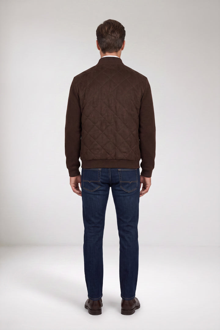 Padded Cotton-Cashmere Vest - Brown