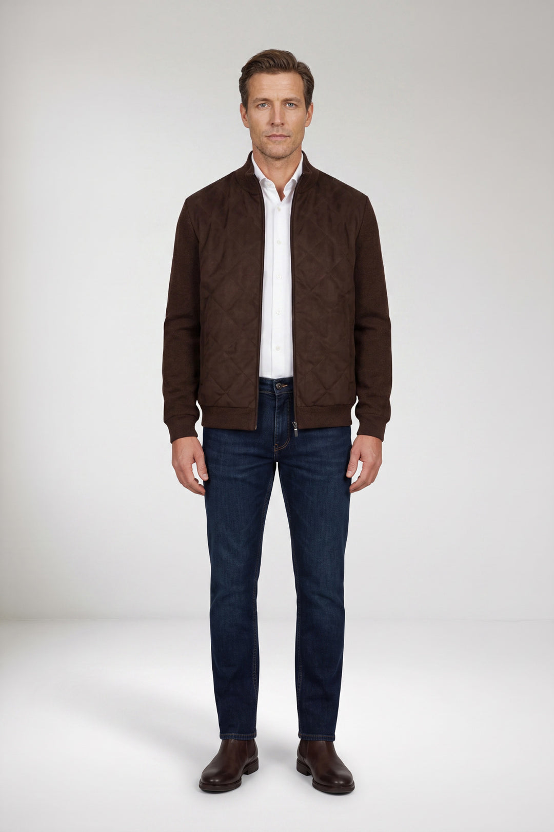 Padded Cotton-Cashmere Vest - Brown