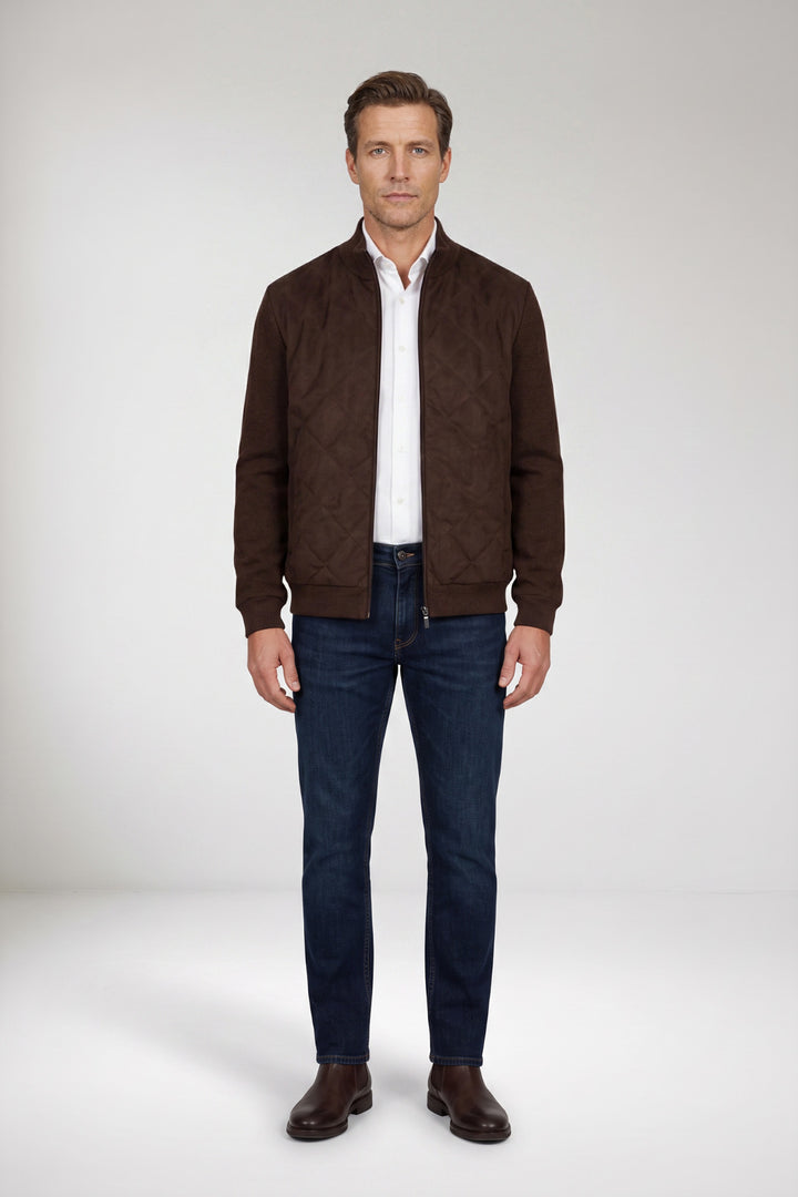 Padded Cotton-Cashmere Vest - Brown