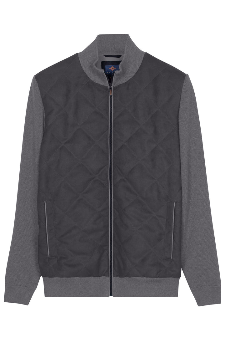 Quilted Cotton-Cashmere Vest - Dark Grey
