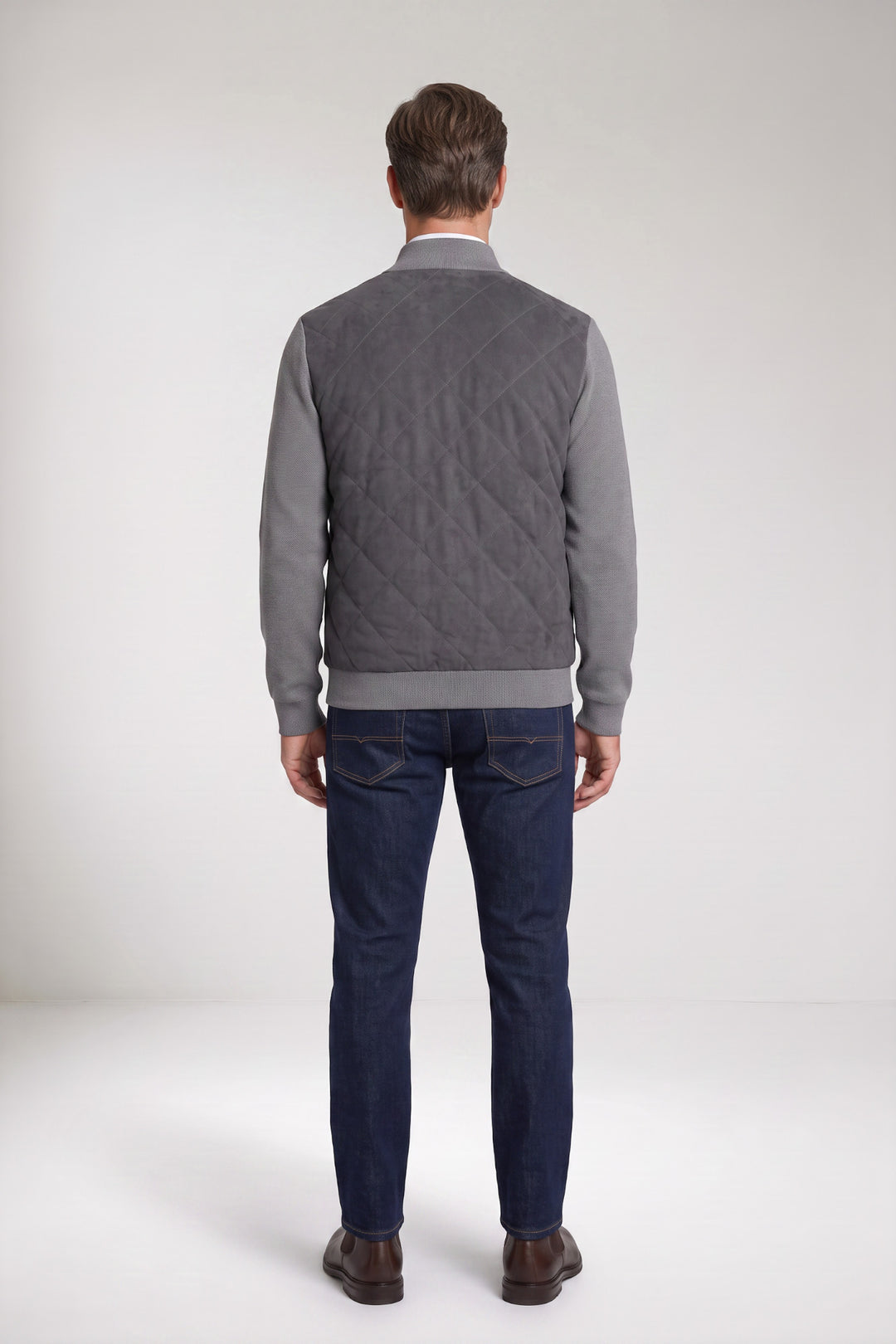 Quilted Cotton-Cashmere Vest - Dark Grey