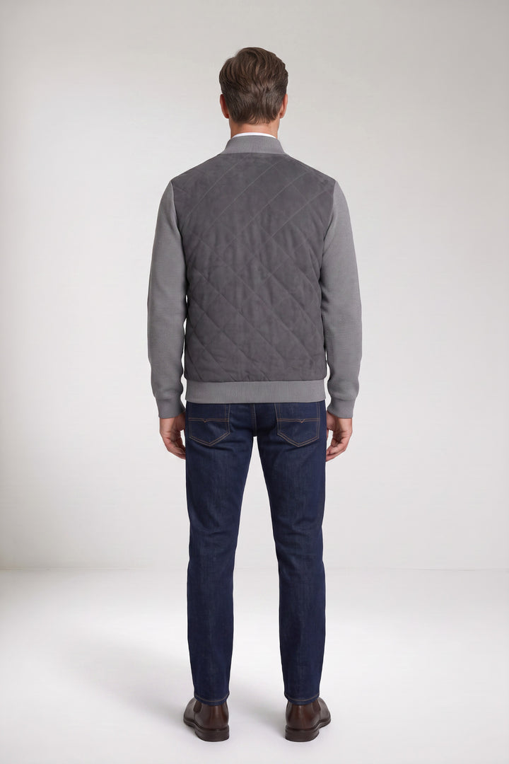 Quilted Cotton-Cashmere Vest - Dark Grey