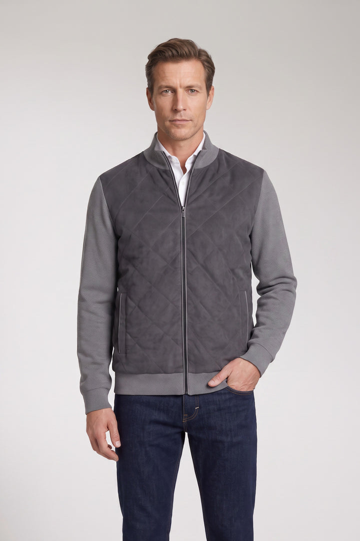Quilted Cotton-Cashmere Vest - Dark Grey
