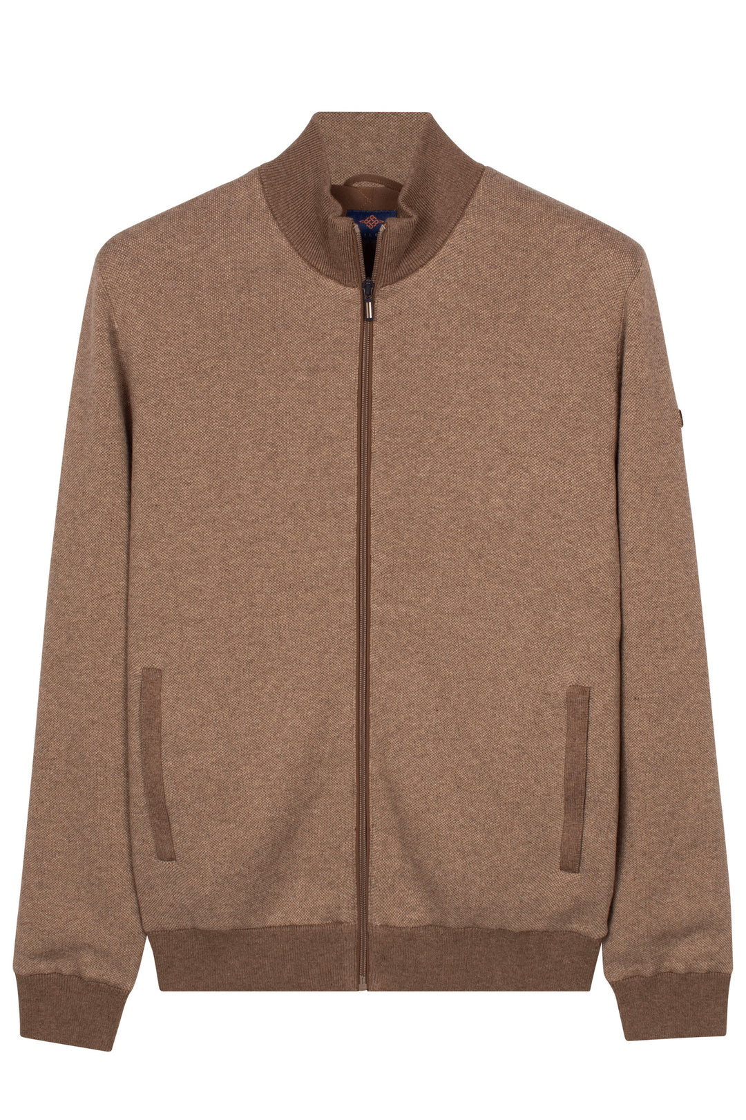 Two-tone Katoen-Cashmere Vest - Taupe