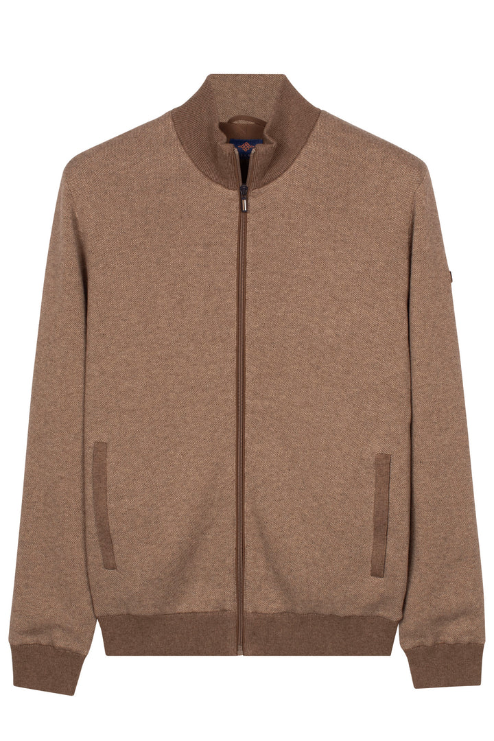Two-tone Katoen-Cashmere Vest - Taupe