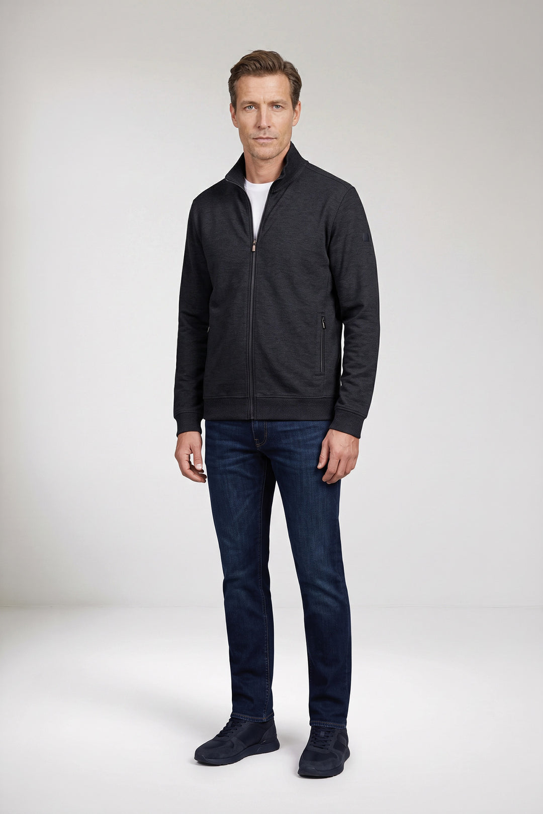 Double Face Sweat Jacket - Dark Grey