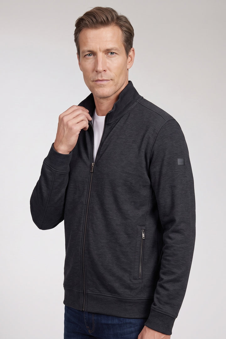 Double Face Sweat Jacket - Dark Grey