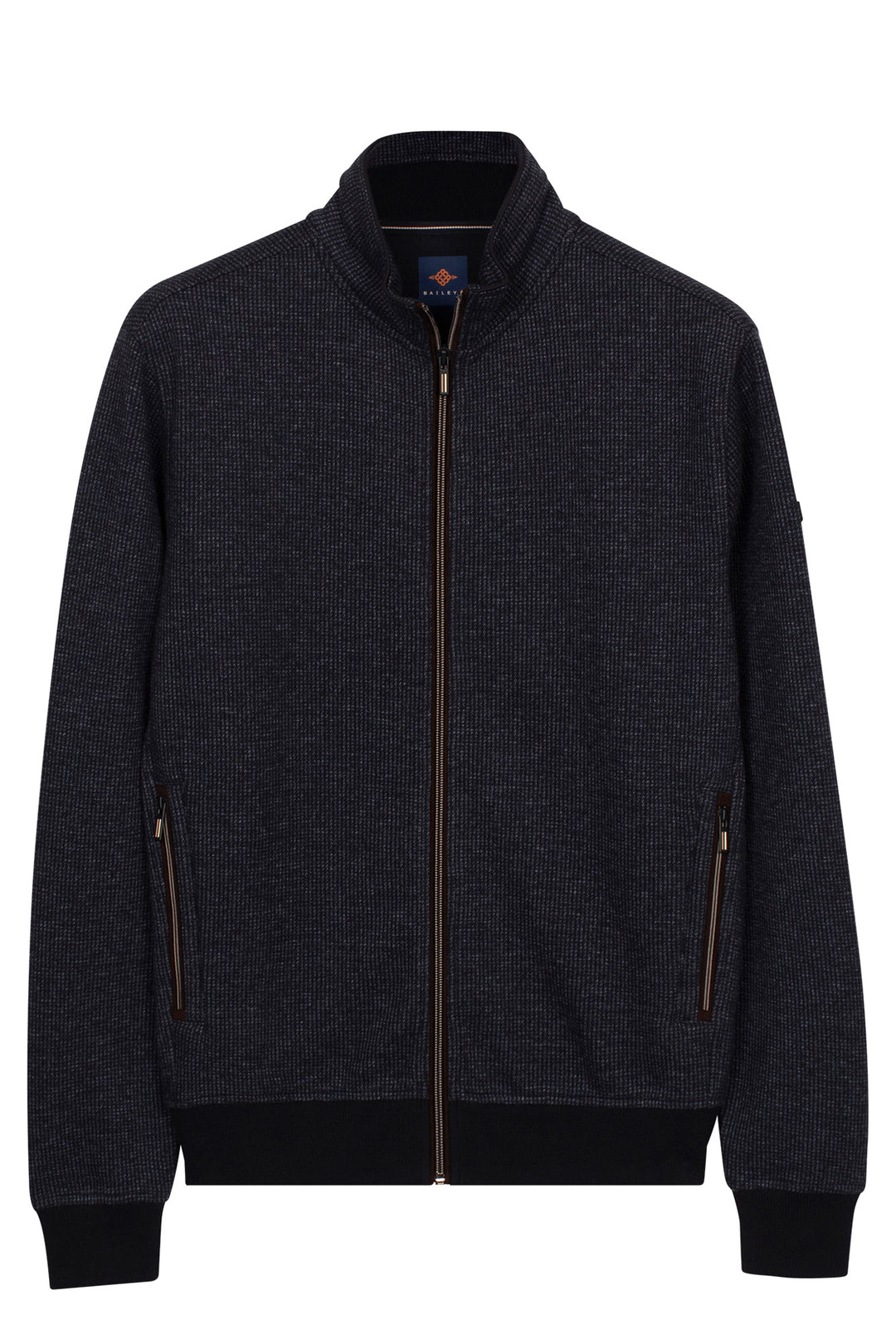 Two-Tone Jacquard Sweatvest - Blauw
