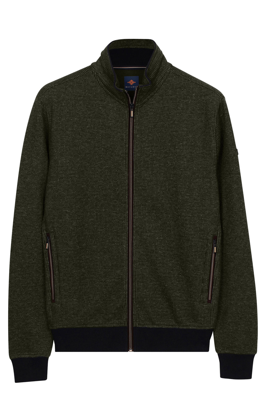 Two-Tone Jacquard Sweatvest - Groen
