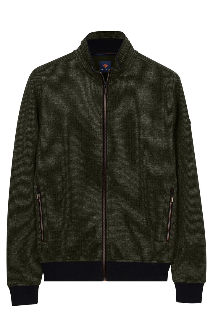 Two-Tone Jacquard Sweatvest - Groen
