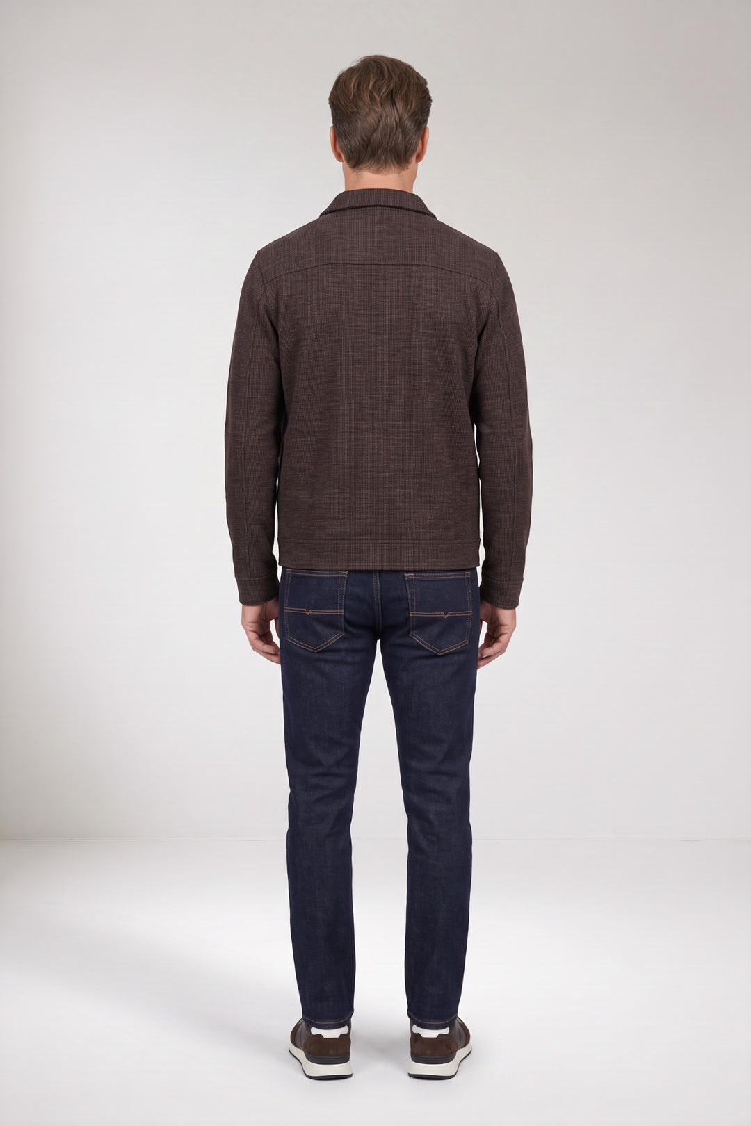 Two-Tone Jacquard Sweatvest - Camel
