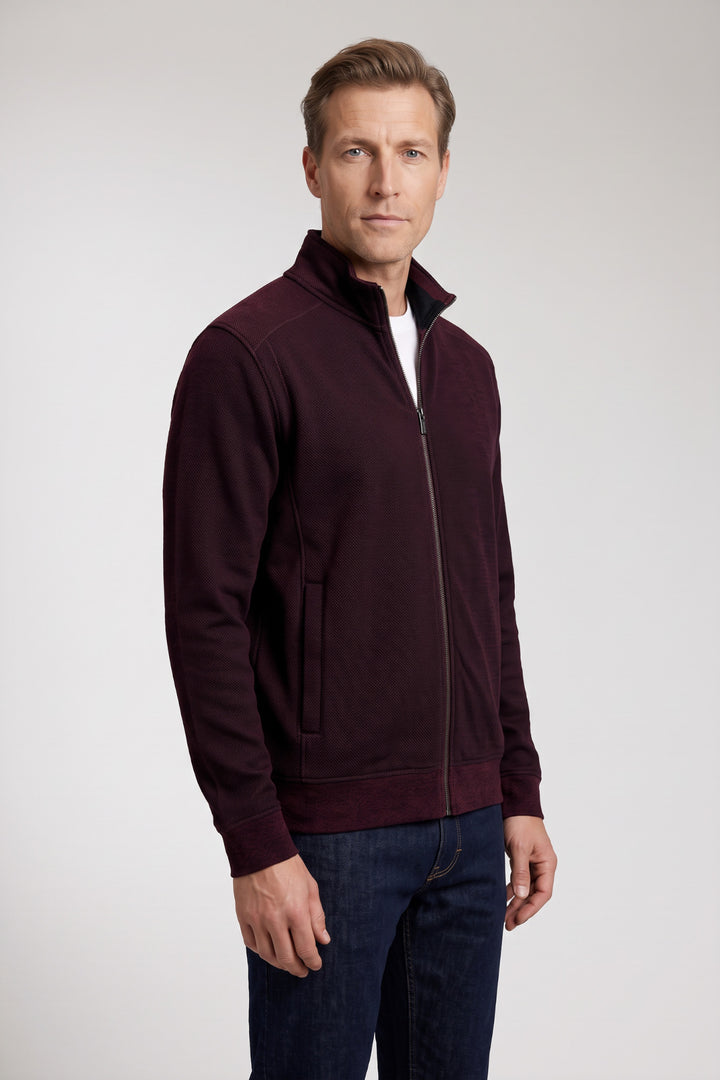 Two-tone Jacquard vest - Paars