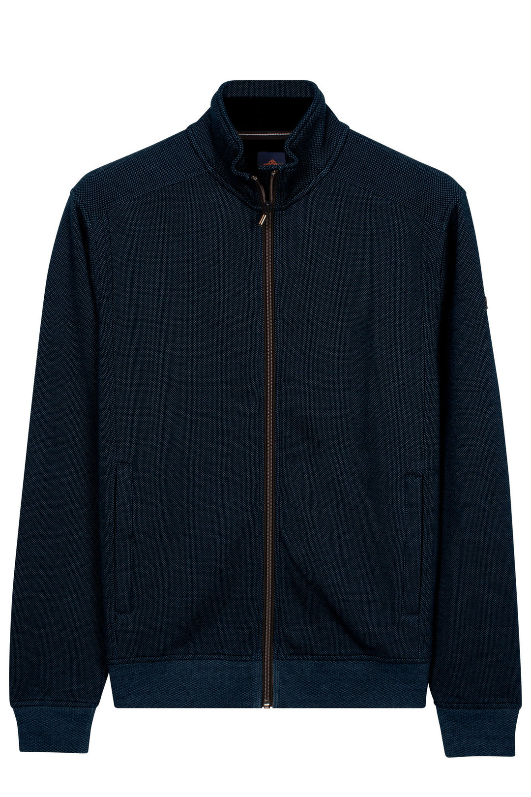 Two-tone Jacquard vest - Donkerblauw