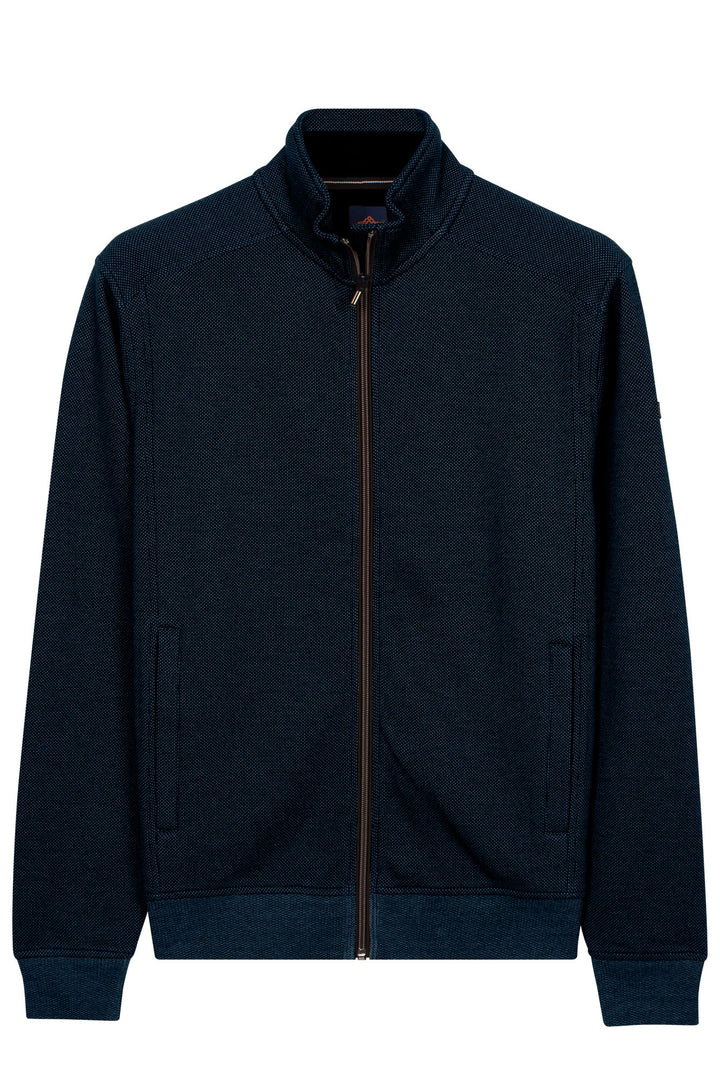 Two-tone Jacquard vest - Donkerblauw
