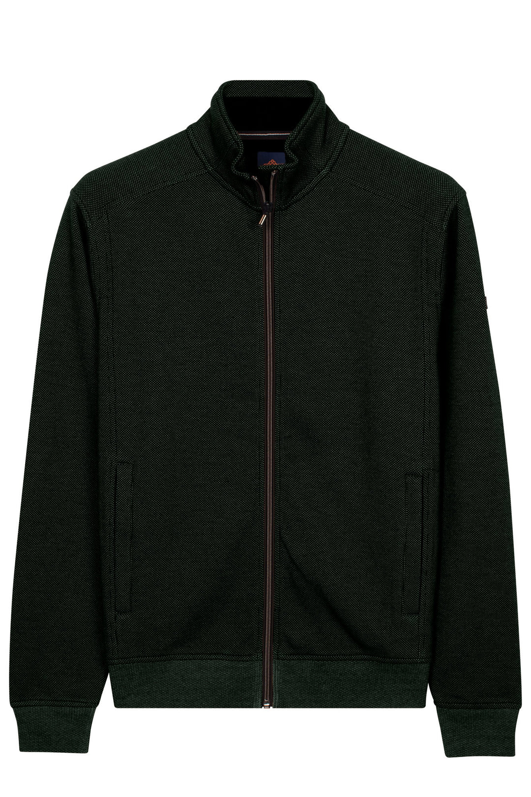 Two-tone Jacquard vest - Groen