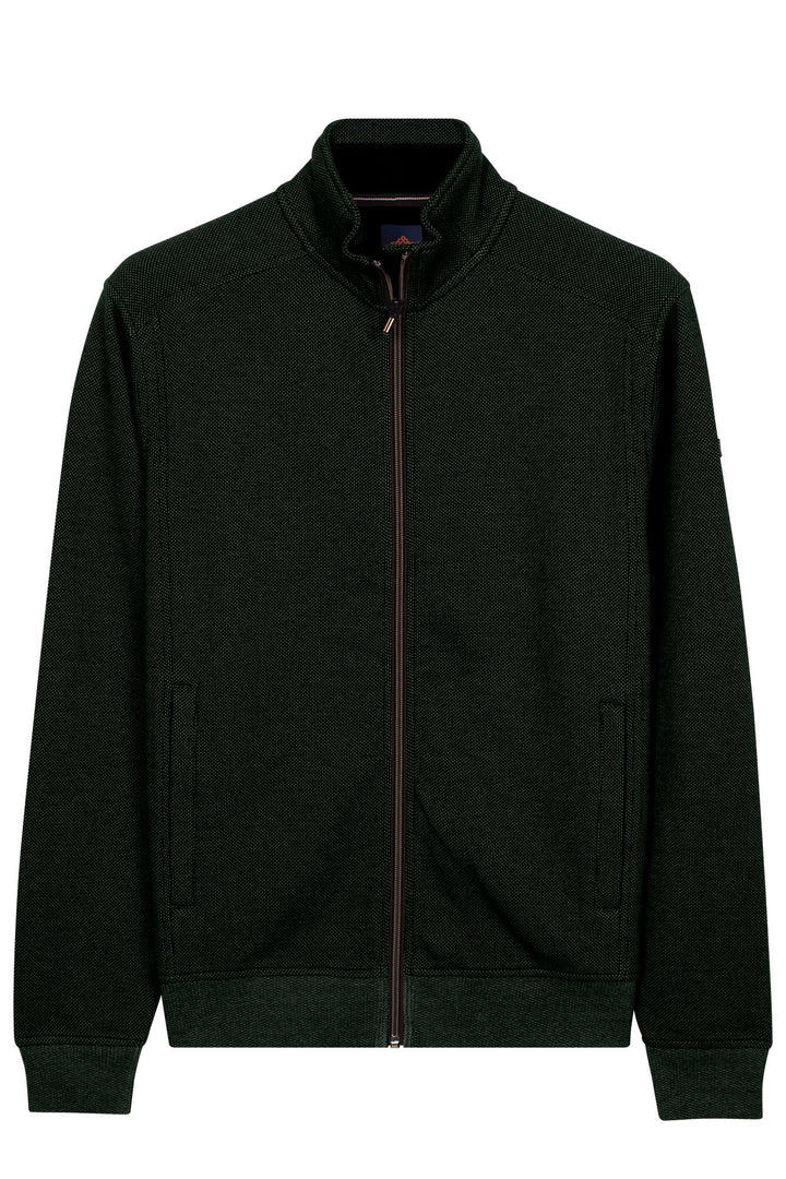 Two-tone Jacquard vest - Groen