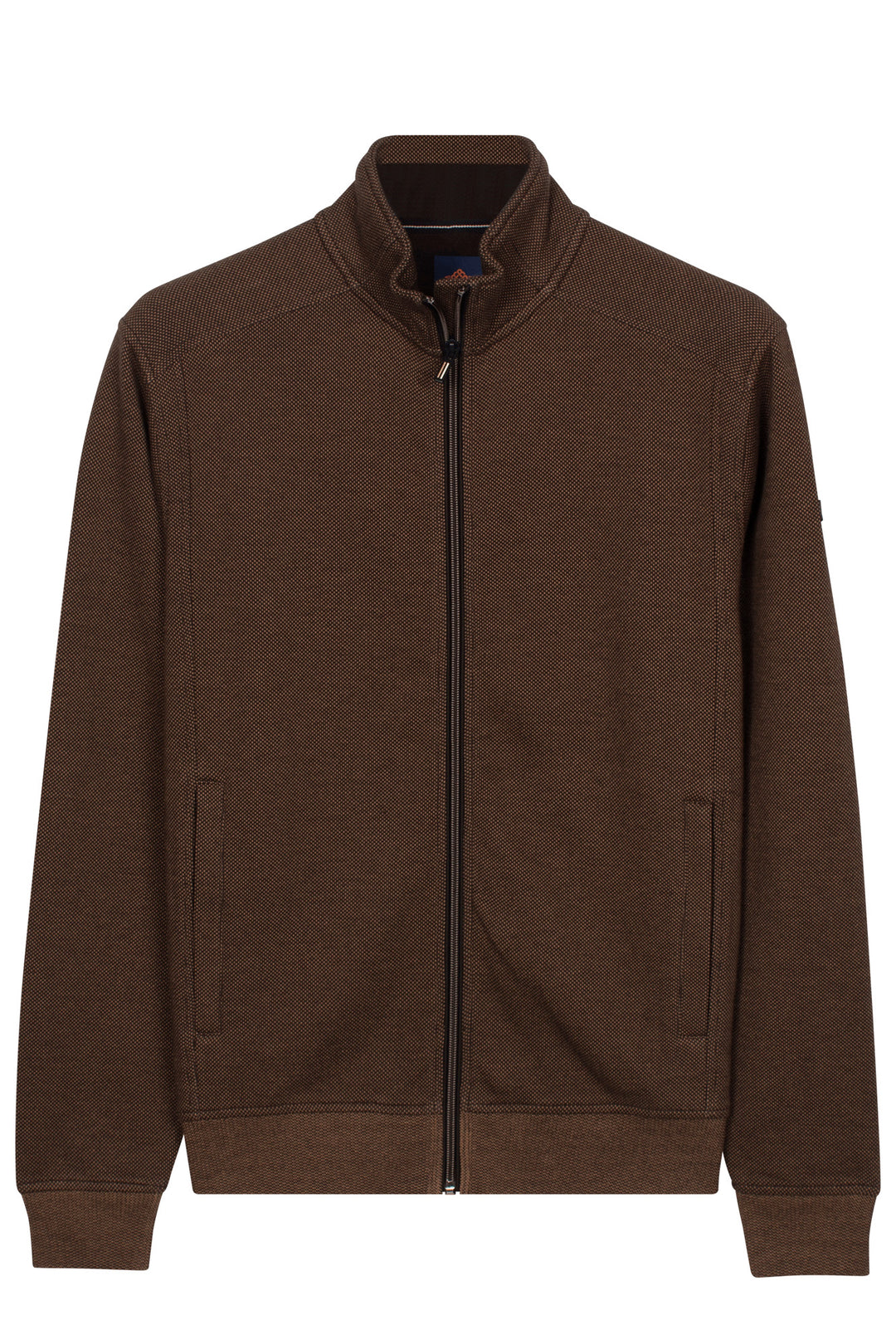 Two-tone jacquard vest - Brown
