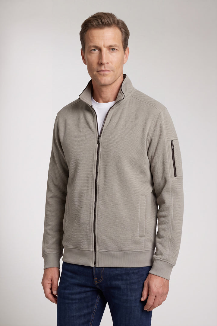 Jacquard Sweatvest - Beige