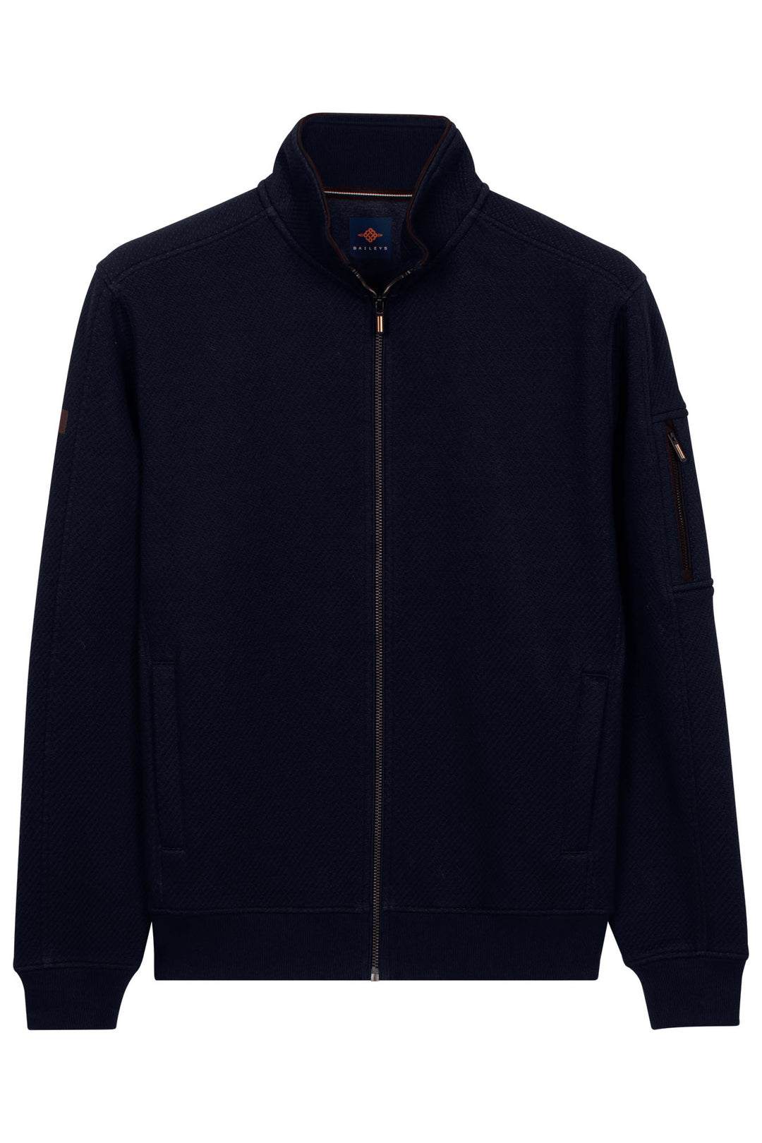 Jacquard Sweat Jacket - Navy