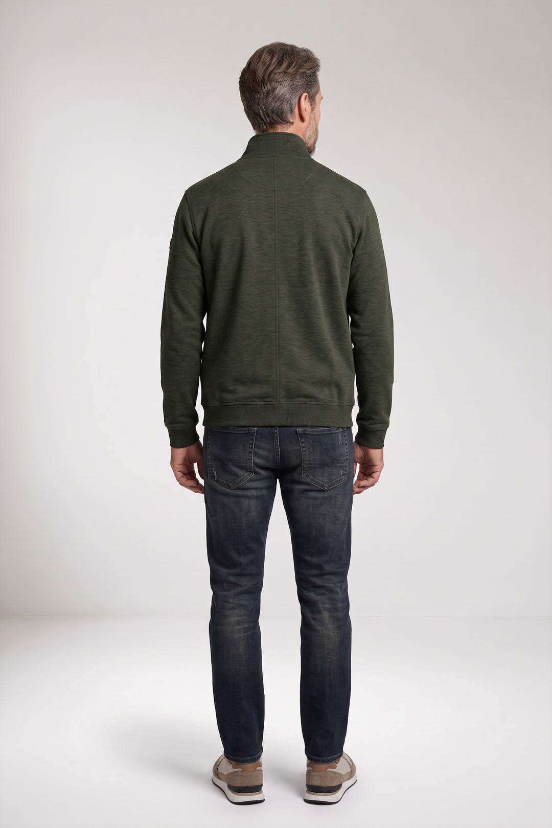 Sweat Vest with Contrast Details - Green