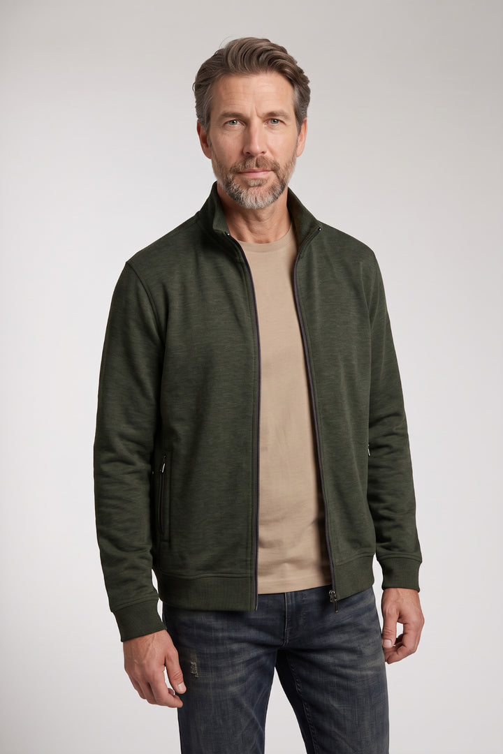 Sweat Vest with Contrast Details - Green
